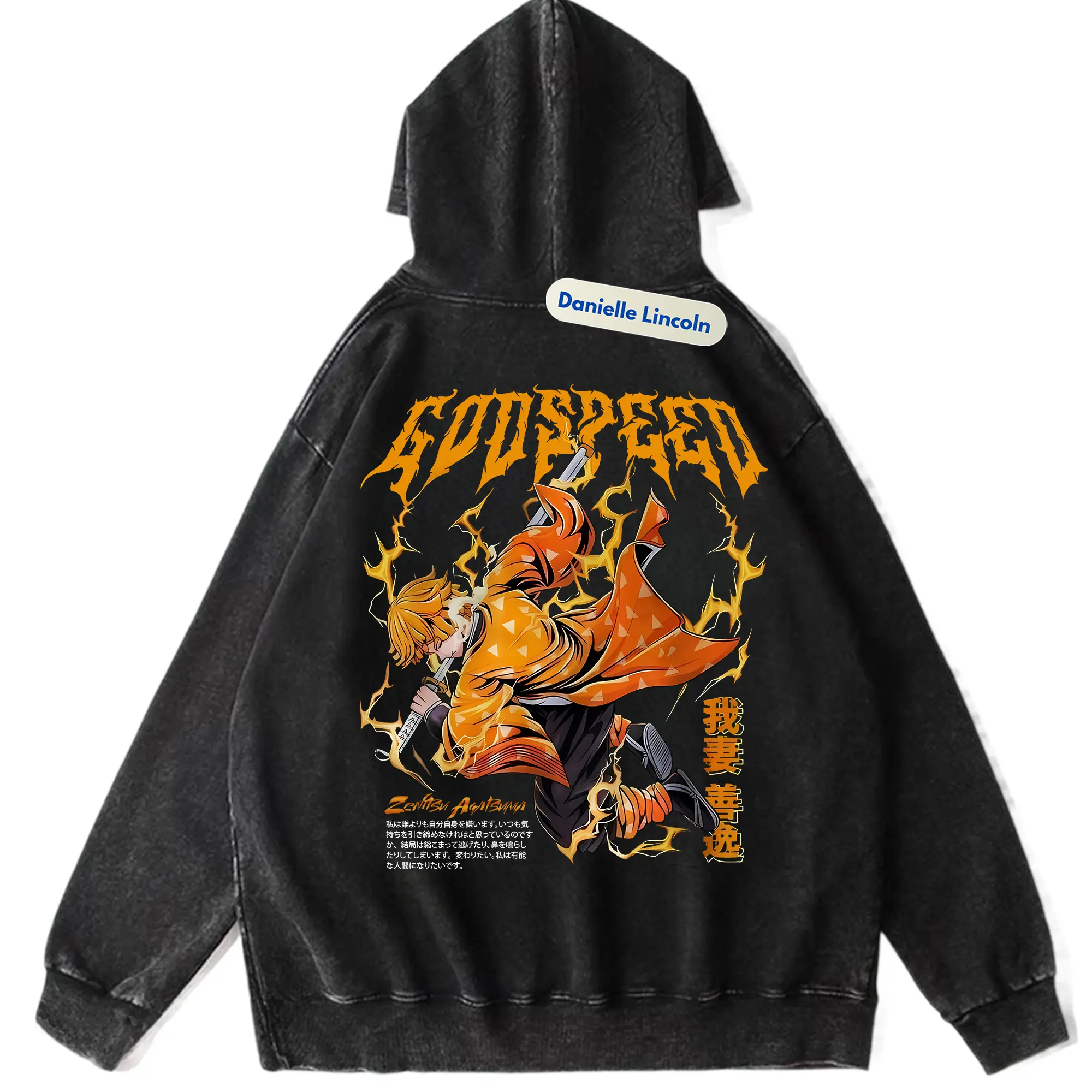 Zenitsu Graphic Anime Hoodies, Demon Slayer Hoodie Gift For Fan Manga, Gift For Men, Gift For Women, Crew Neck T-shirt, Trending T-shirt