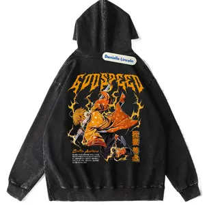 Zenitsu Graphic Anime Hoodies, Demon Slayer Hoodie Gift For Fan Manga, Gift For Men, Gift For Women, Crew Neck T-shirt, Trending T-shirt
