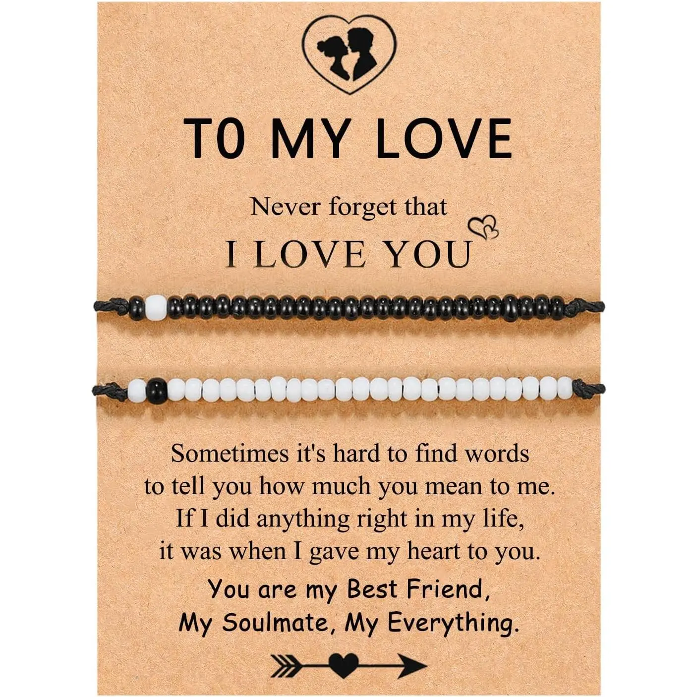 Pinky Promise Matching Bracelet for Couples Soulmate Man Distance Relationship Gifts for Women Men Him Her