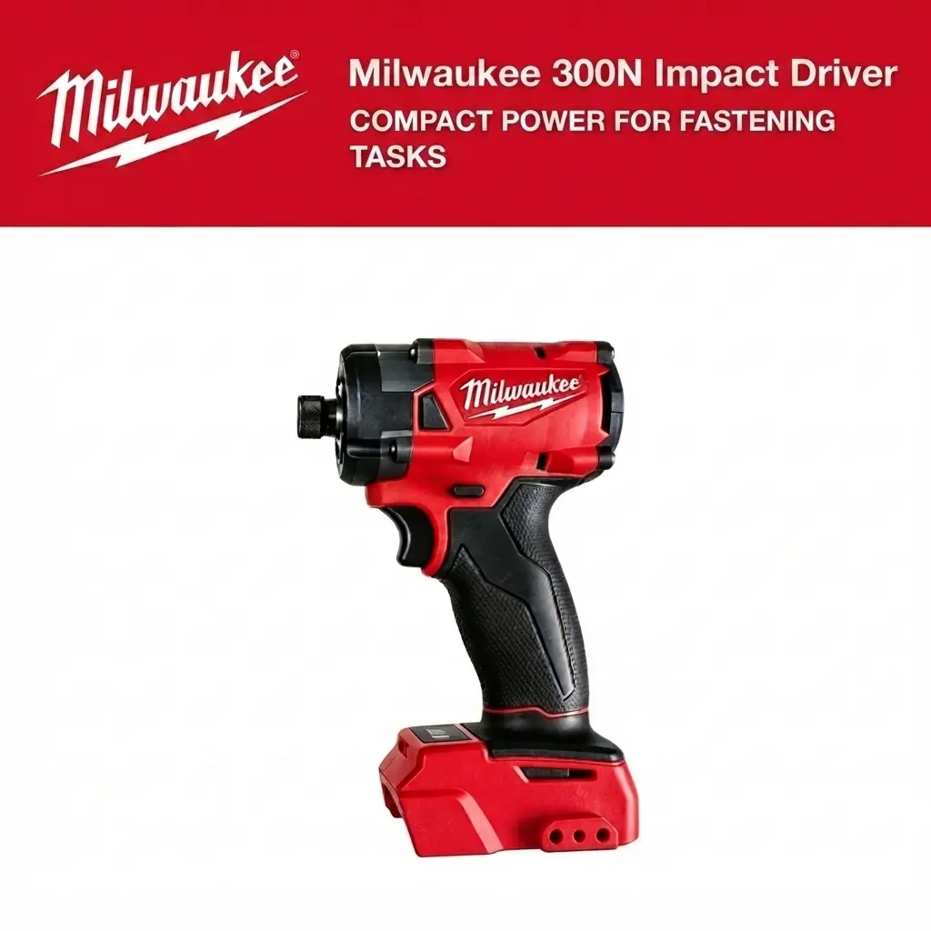 Milwaukee M18 Brushless 1/4 Inch Hex Cordless Impact Driver, Max 300 N.m Torque, 0-3000 RPM & 0-2600 IPM Power Impact Screwdriver With M18 XC6.0 Battery Pack And Multi-Voltage Charger, For Automotive Repair, Woodworking And General Metal Fastening Project