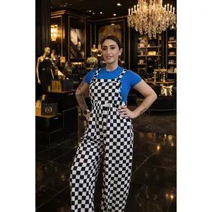 Black & White Checkered Jumpsuit