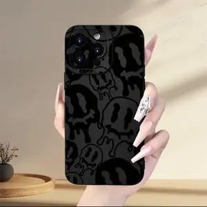 Ghost Pattern Phone Case, Decorative Shockproof Phone Protector Cover, Phone Accessories Compatible with iPhone 15 14 13 12 11 Plus Pro Max