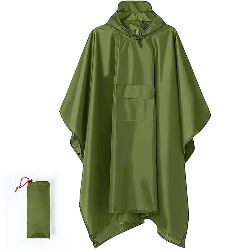 Army green raincoat pocket