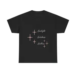 [100% Cotton] Gaslight, Gatekeep, Girlboss - Meme Tee, Graphic T-Shirt Tee, Funny Shirts, Gift for Him, Gift for Her, Unisex Heavy Cotton T-Shirt