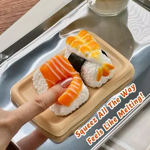 Sushi Combo Taba Squishy, Handmade Creamy Soft Slow Rebound Stress Relief Fidget Toy, Halloween Christmas Party Office Gift