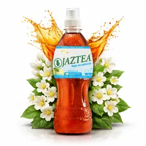 Jaztea Jasmine Low Calories (Bajo en Calorias) Iced Tea 500ml (16.9 fl oz) – Natural Ingredients, Refreshing Mexican Jasmine Tea Drink, Light & Smooth Flavor, Made in Sinaloa Mexico