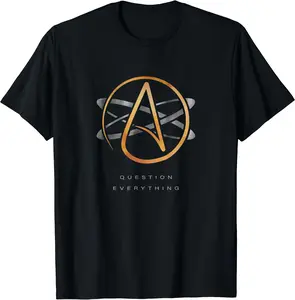 Atheist Logo Science Atom Symbol Question Everything T-shirt T-Shirt