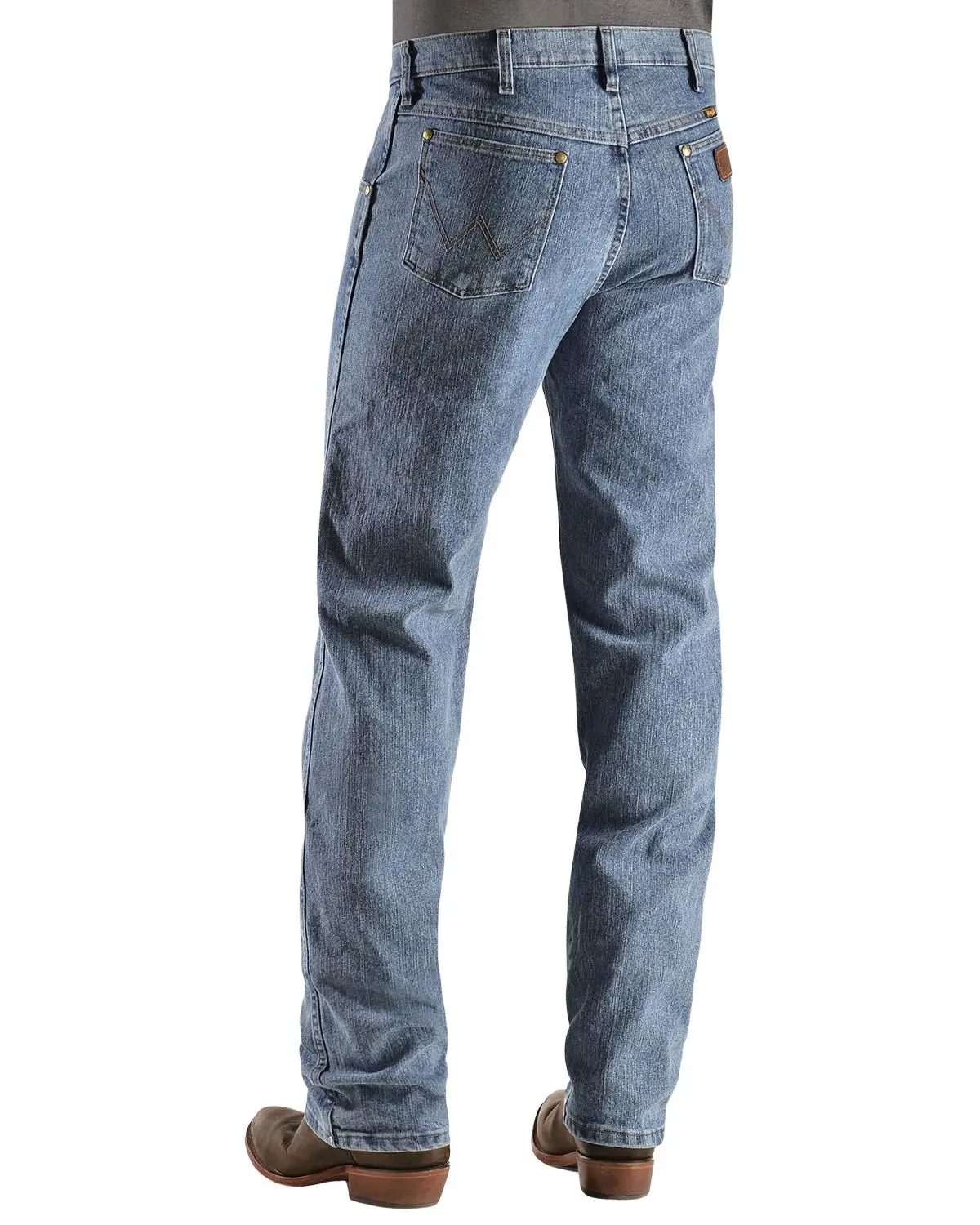 Wrangler Men's Stone Beach Light Wash Premium Performance Bootcut Jeans - 1047Macsb