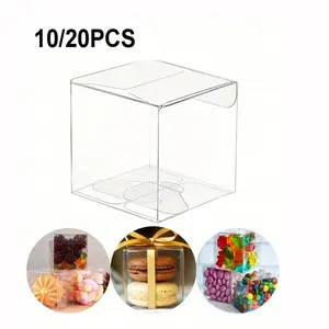 Transparent Gift Boxes Set of 10/20, Multi-Use Party Containers for Weddings, Birthdays, Graduations, Christmas, Valentine's Day, Macarons, Candy, Desserts, Graduation Gifts, Baking Accessories