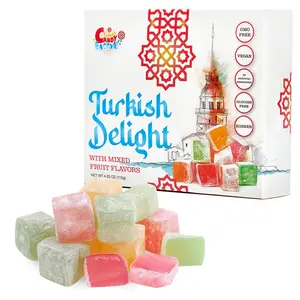 Turkish Delight with Assorted Fruit Flavors (4.05 oz) Gift Box, Gift Basket