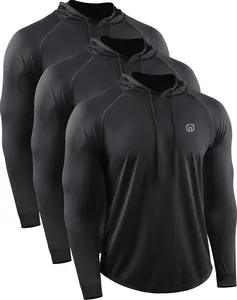 NELEUS Men's Dry Fit Athletic Shirt Workout Running Long Sleeve Shirts with Hoods