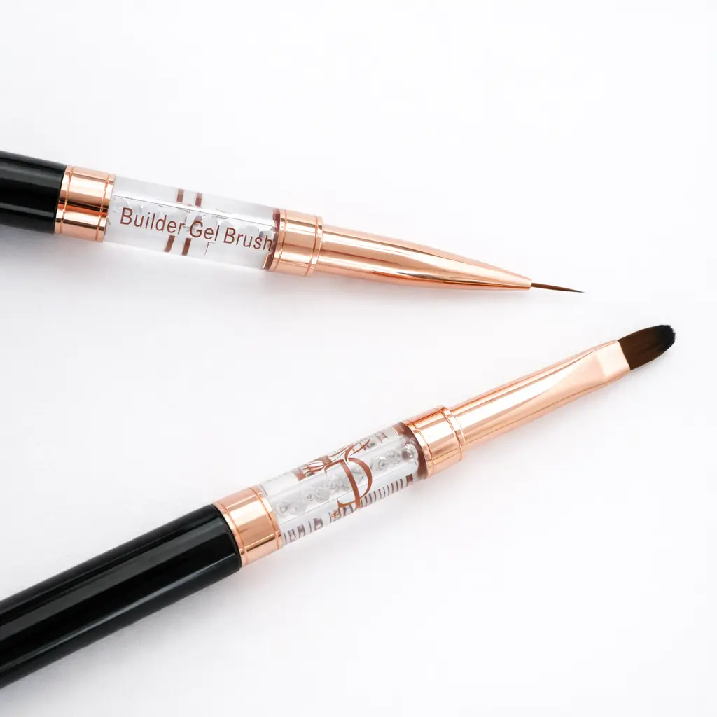 Builder Gel Brush – Dual Ended Nail Brush – Liner & Flat Tip