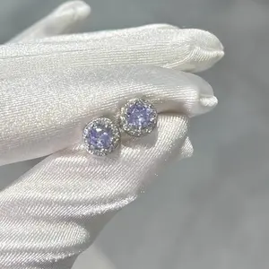 Titanium steel earrings for women, full of diamonds, simple and niche, with a high-end feel, zircon ear cuffs DDES0683, versatile earrings, 14K gold-plated