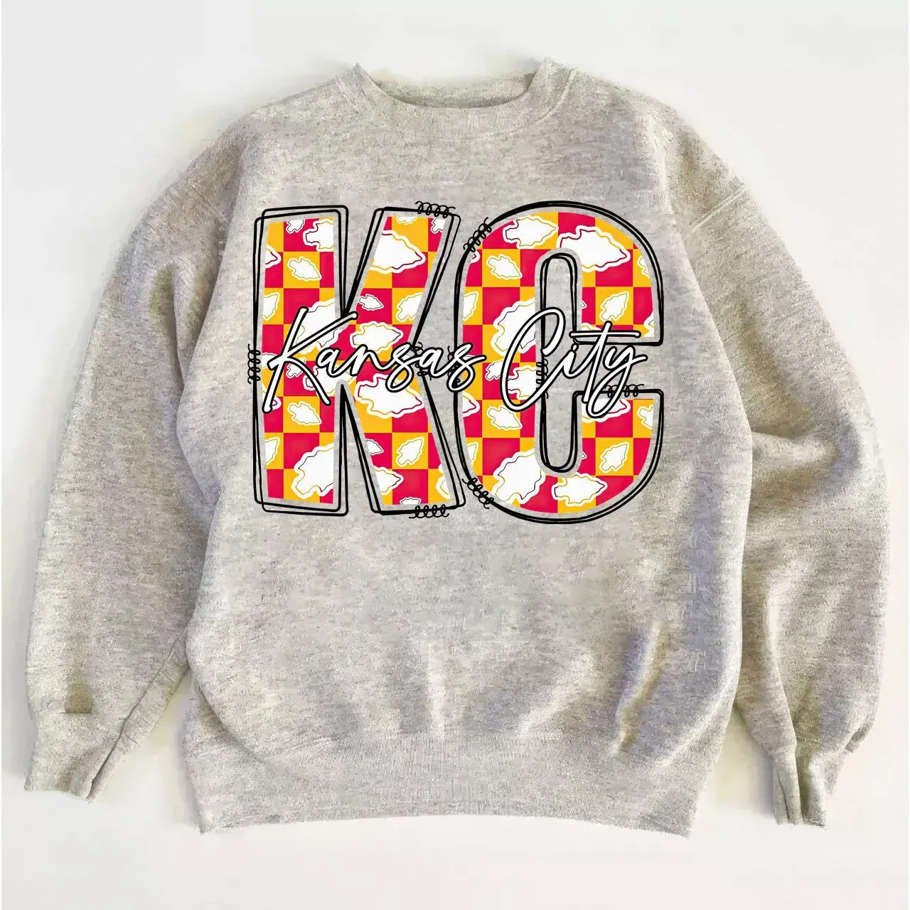 Kansas City Vintage Football Sweatshirt, Kansas City Game Day Crewneck Gift