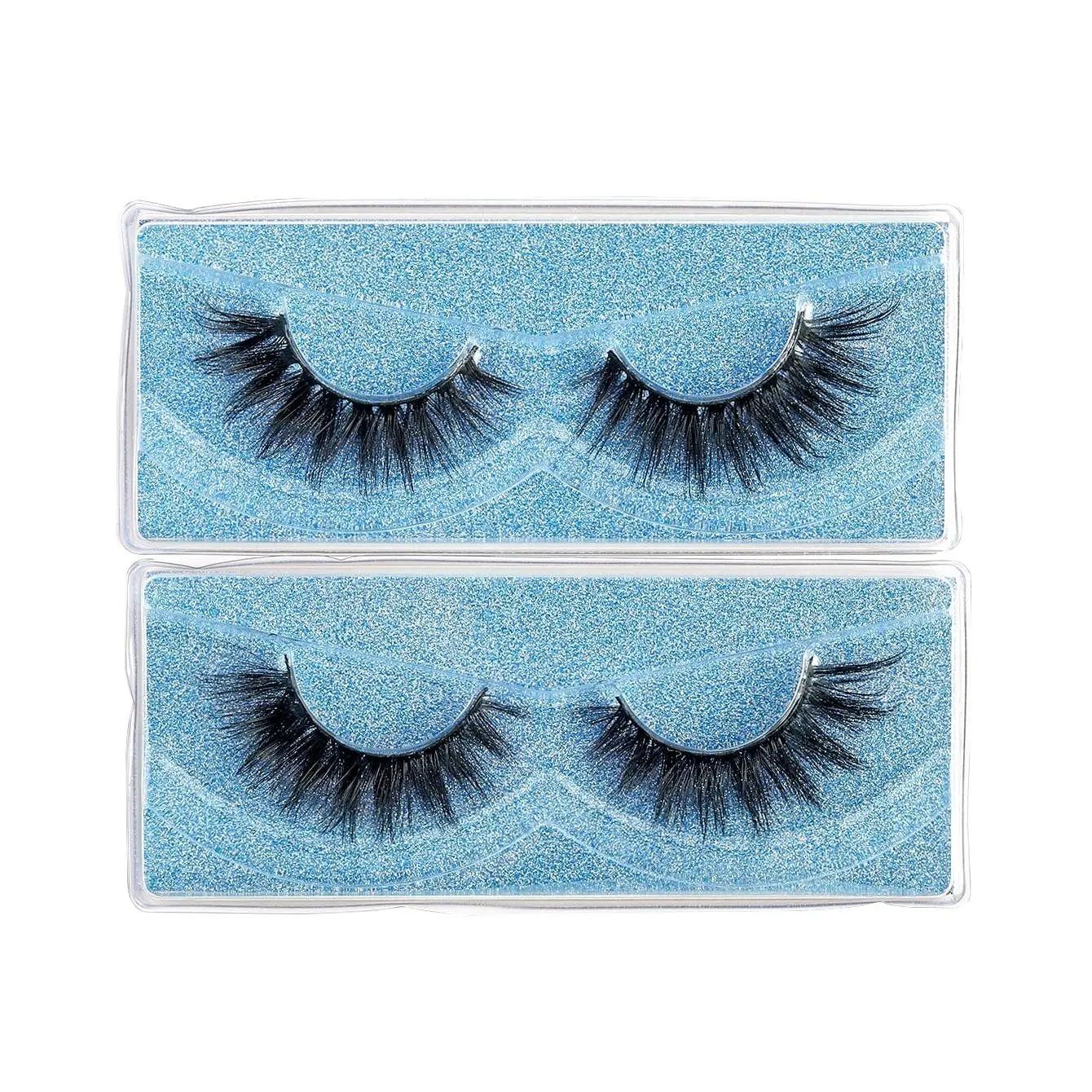 2 Pairs Cat Eye Feline Lash Look False Eyelashes, Artificial Lashes, Gentle Wispy Cluster Lashes, Eyelash Clusters, Natural Look Curl Cosmetic Eye Makeup Strip Lashes For Women Girls Eye Extensions, Lashes Strips