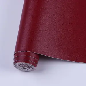Faux Leather Sheets for Craft One Roll Soft Smooth Surface Solid Leather Fabric Sheets 12" x 53 (30cm x 135cm) Inch Large Size for Leather Earrings Bows Wallets DIY Projects (Burgundy)
