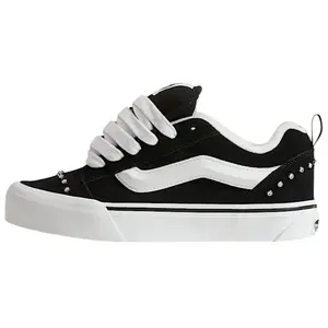 Vans Knu Skool Women's Low-Top Skate Shoes in Black and White - Durable, Comfortable, and Versatile Trending Shoes, House White Official Shoes to Get / Maison Mihara