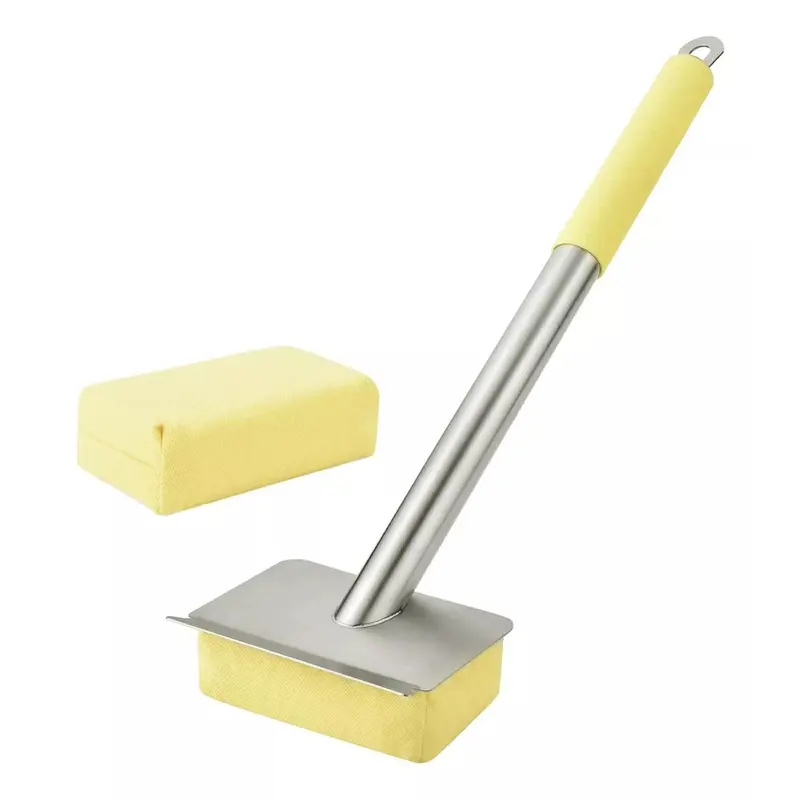 Grill Brush Bristle Free Grill Cleaner Brush with Scraper No Wire Brush Bristle Free Safe Grill Brush for Outdoor Grill BBQ Scraper for Grill Brush Safe Grill Sponge Wire Free Grill Steam Brush