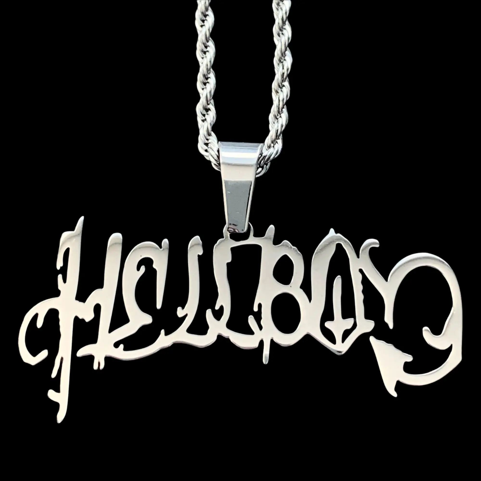 Lil Peep Hellboy Original Necklace - 1.5" Mirror Polished Stainless Steel Pendant with Choice of Chain - Hypoallergenic & Rust Resistant Free Gift Included