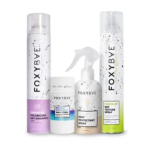 FoxyBae The Style Edit Everyday Styling Kit – All-in-One Hair Styling Set with Anti-Frizz Wax Stick, Biotin Dry Shampoo, Heat Protectant & Texture Spray