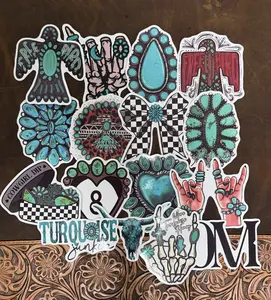 Turquoise Junkie Western Sticker Pack – 16 Piece Cowgirl Sticker Bundle