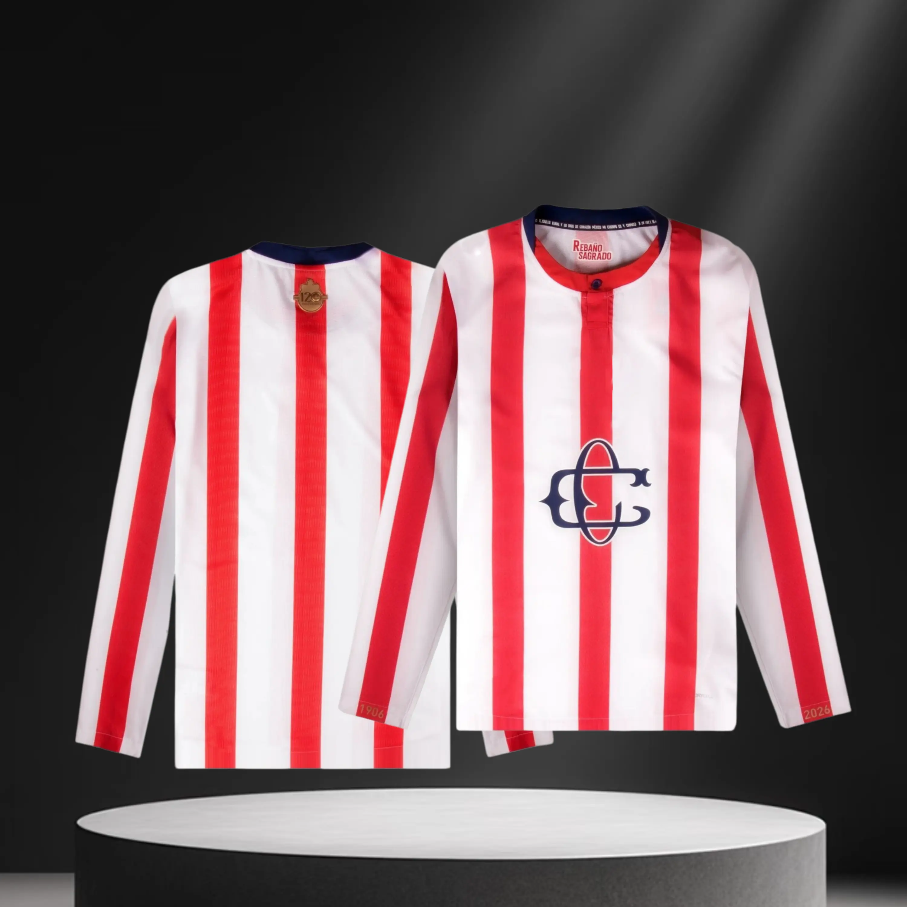 2026 LIGA MX Chivas de Guadalajara 120th Anniversary Soccer Jersey Mexico League Fans Version Long Sleeve Jersey Quick Dry Football Jersey