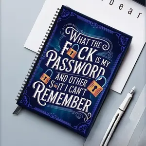 Password Book for Managing Large Network Accounts, Secure Digital Password Manager, Letter Index for Quick Account Search