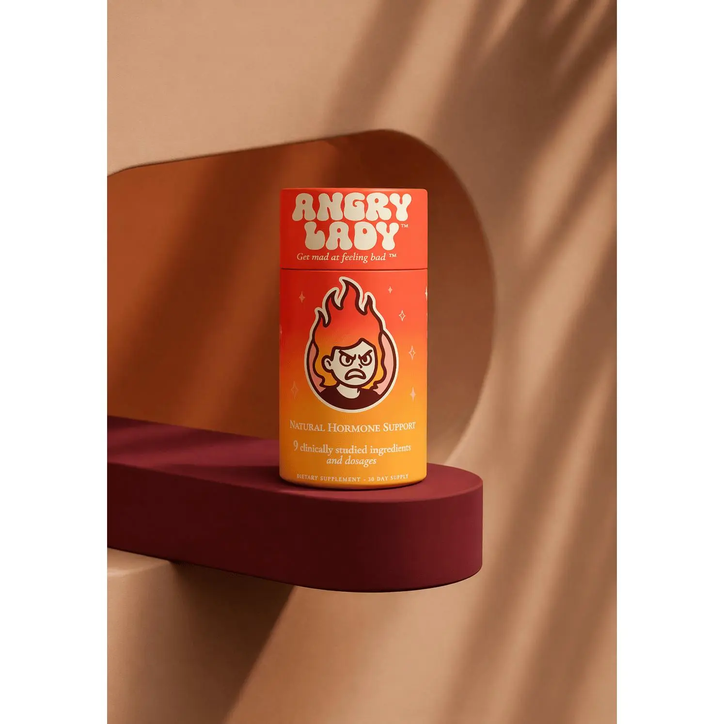 Angry Lady Natural Hormone Support Dietary Supplement - 30 Day Supply