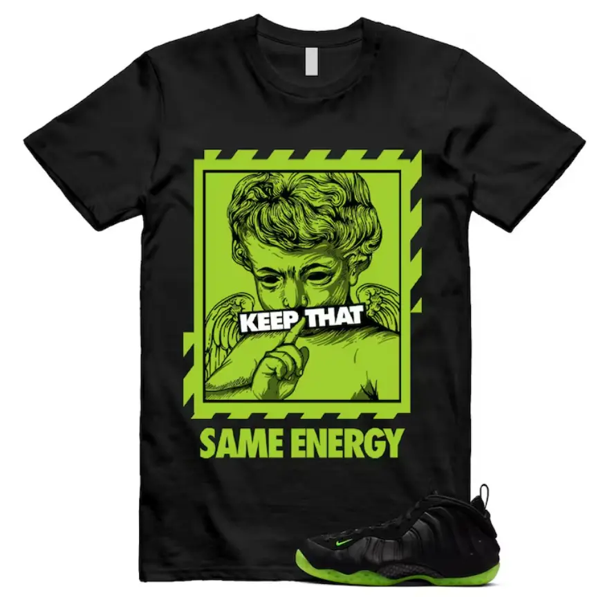 Unisex Shirt to Match Sneaker, Foamposite Volt Black Air One T Shirt Match ENERGY, Trending Shirts, Top T-Shirt