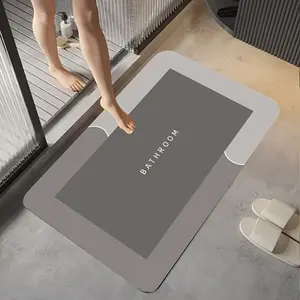 1pc non slip bath mat,Diatomaceous Earth Bath Mat quick dry,high water absorption bathroom mat,suitable for bathrooms, shower rooms, laundry rooms, bedrooms, living rooms, door mats, kitchen mats, Diatomite Bath Mat, Diatomite Absorbent Mat