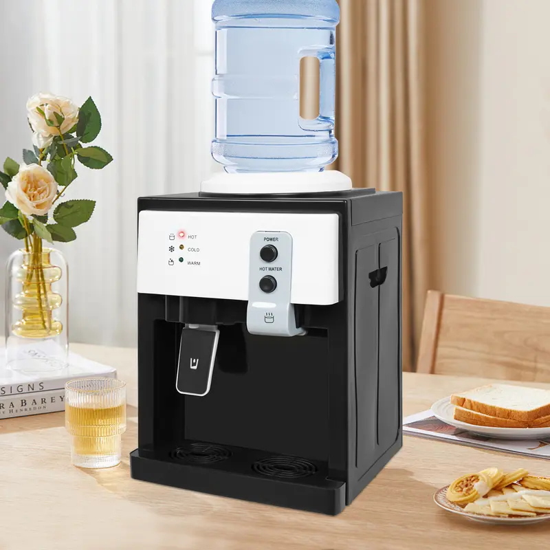 Hot and Room Temperature Water Dispenser 46-194°F Mini 14''H Floorstanding Top Loading Water Dispenser for 1 to 5 Gallon Bottles 110V Desktop Electric Water Dispenser for Office Home Kitchen Classroom