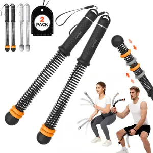 AerVital Cordless Battle Ropes 2PCS for Home Gym, Cordless Training Rope Fitness Equipment for Men & Women, Weighted Workout Ropes for HIIT, No-Jump Exercise, Portable Exercise Battle Rope, Indoor & Outdoor Workouts, Available in Gray or Black