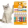 CHEF KITTY Lickable Cat Treats, Grain-Free High-Protein Cat Food Toppers, Natural Healthy Creamy Puree Squeeze Ups with Vitamin E & Taurine, Digestible Formula, 0.5 oz Each Tube, Mixed Variety Pack, 20 Tubes