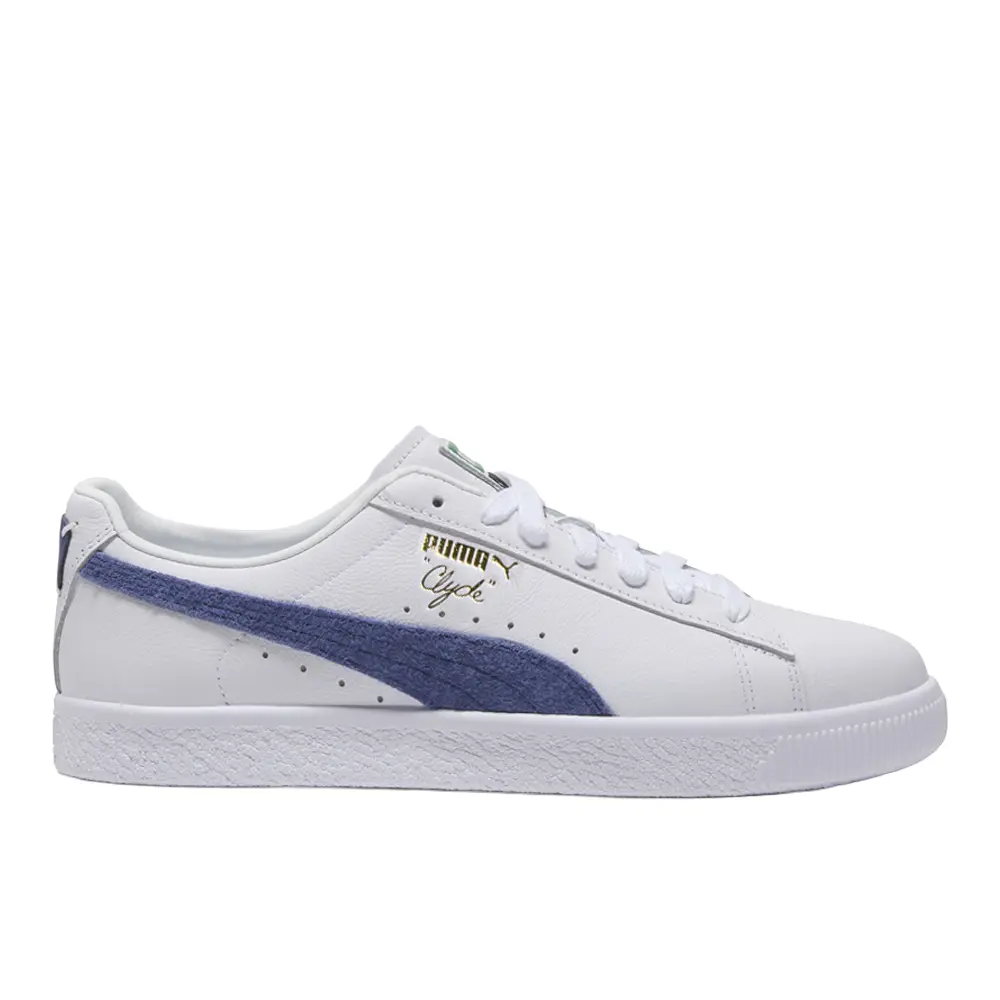 PUMA Mens Clyde Base Lace Up Sneakers Shoes Casual - White