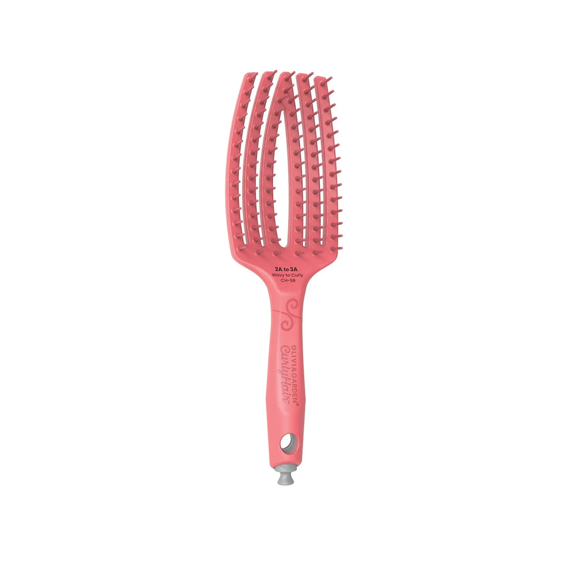 Olivia Garden Curl Defining Brush for Detangling & Styling, Vented Design with Flexible Bristles for Wet or Dry Hair - Pink, Brush For Curly Hair, Define Curl Brush