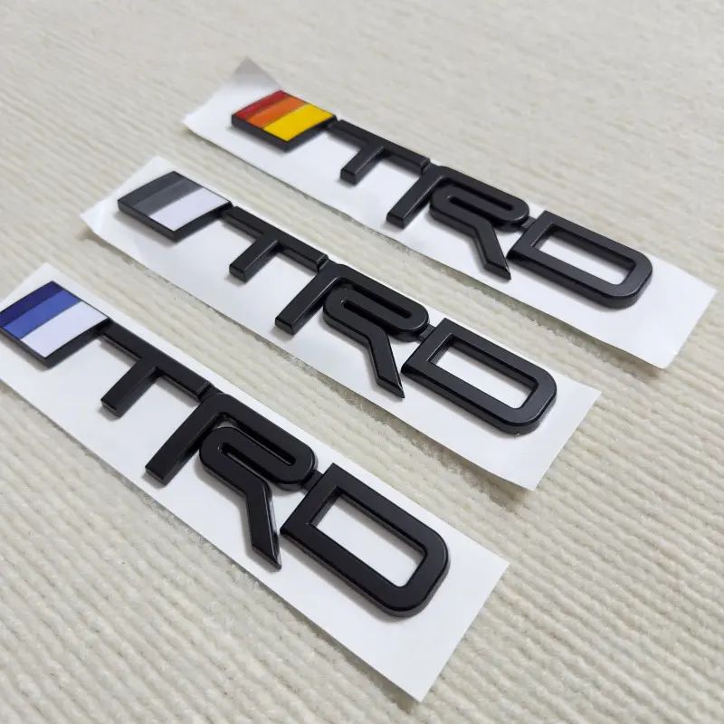 1pc TRD logo applies to Toyota Jeep Dodge body stickers Side logos Leaf panels Rear modification logos Car stickers