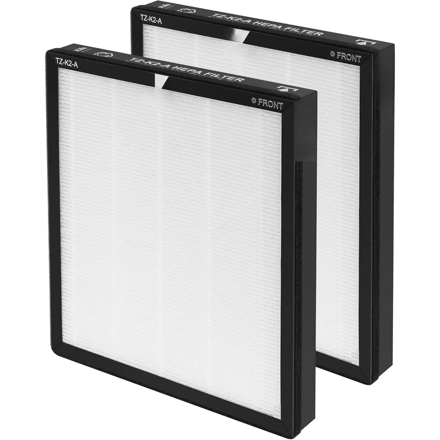 TZ-K2 Air Purifier Replacement Filter, 3-in-1 HEPA High-Efficiency Activated Carbon Filter, TZ-K2-A, 2 Pack