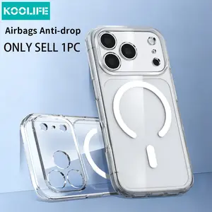 High Transparency Phone Case with Magnetic Attachment, 2.0mm Back Panel, Full Coverage Precision Holes, Integrated Buttons, Compatible with iPhone 17 Pro Max