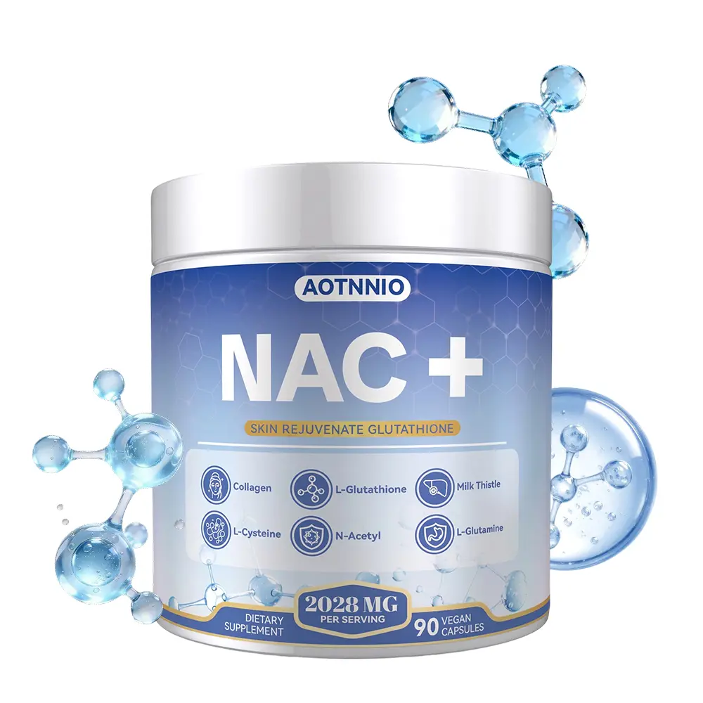 NAC + Glutathione Health Supplement, Supports Liver Health, Supports Skin Health, 90 Capsules Vitamins Healthcare