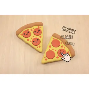 3D Printed Pizza 3-Clicker Fidget Toy