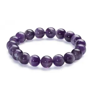 Apercevoir Selected Natural Dreamy Bead Amethyst Bracelet - 10 mm
