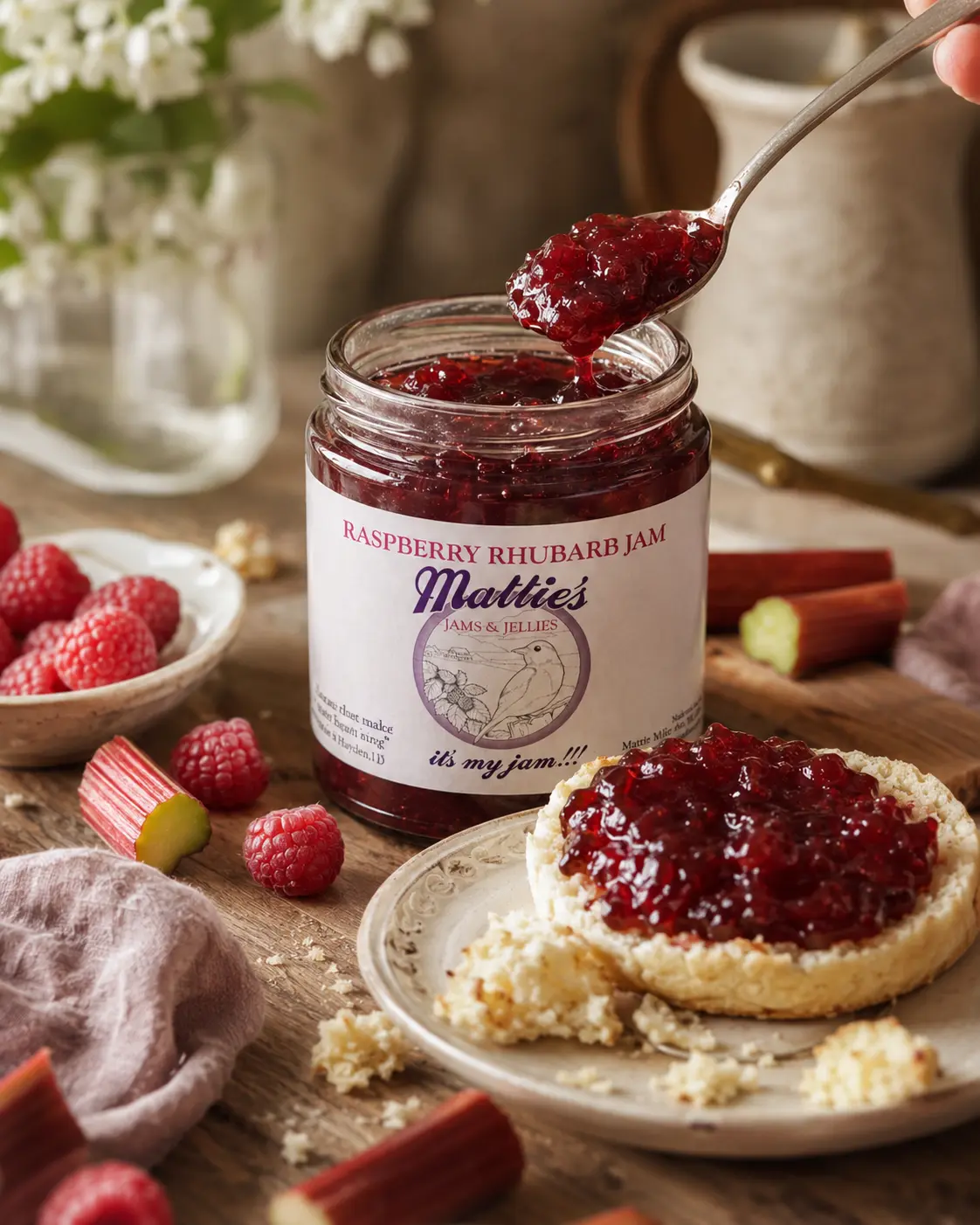 Raspberry Rhubarb Jam