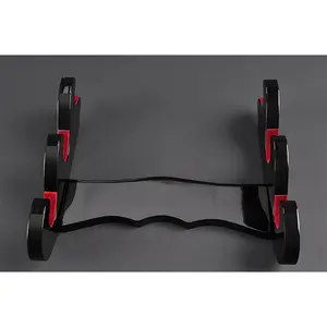 3-Tier Sword Display Stand | Black Piano Lacquer | wall-mounted