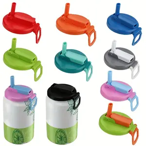 PrimPick 1soda can LIDS soda drink can LIDS, straws, Straw Spout Lid, and reusable soda drink can LIDS are suitable for soda water, beverages, fruit juice, soda water can LIDS, and party supplies sets