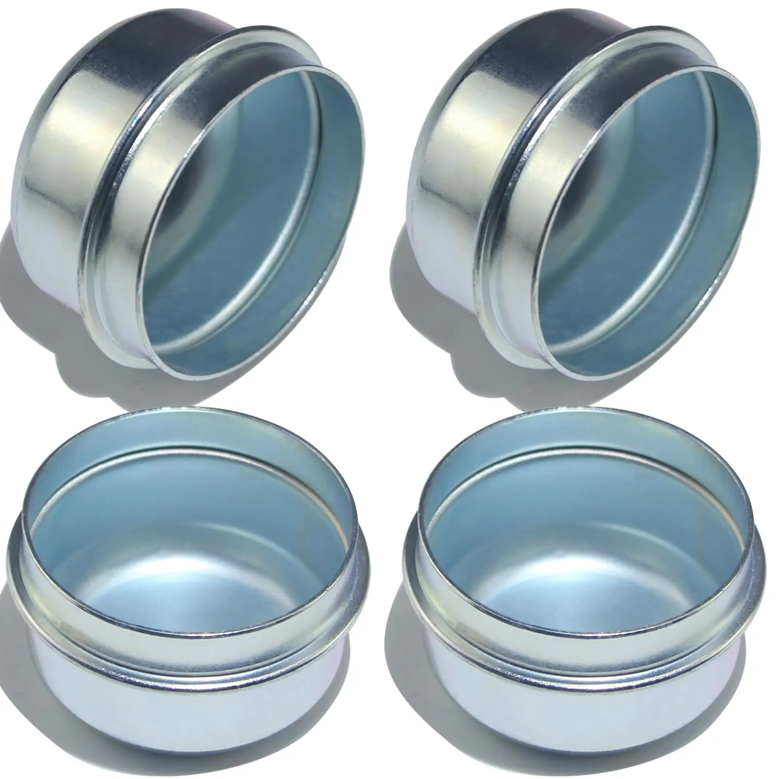 4pcs Trailer Axle Dust Cap Cup Grease Cover 1.98" Hub Wheel And Bearing For 2000 To 3500 Pound Axles Dexter