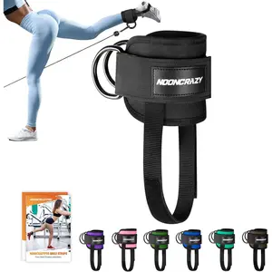 Ankle Strap for Cable Machine Women, Adjustable Gym Cable Ankle Straps for Kickbacks, Glute Workouts, Leg Extensions, Curls, Booty Hip Abductors, Ankle Cuff for Cable Machine Accessories NOONCRAZY