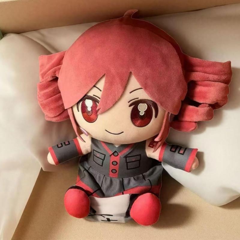 Teto Plush Virtual Singer, Doll-related products Cotton Dolls Teto Plush Dolls, Anime Merchandise Teto Cotton Dolls, Adorable Fufu Sitting Figures Perfect for desktops, bedside, pillow decorations, or birthday gifts, Soft Stuffed Doll