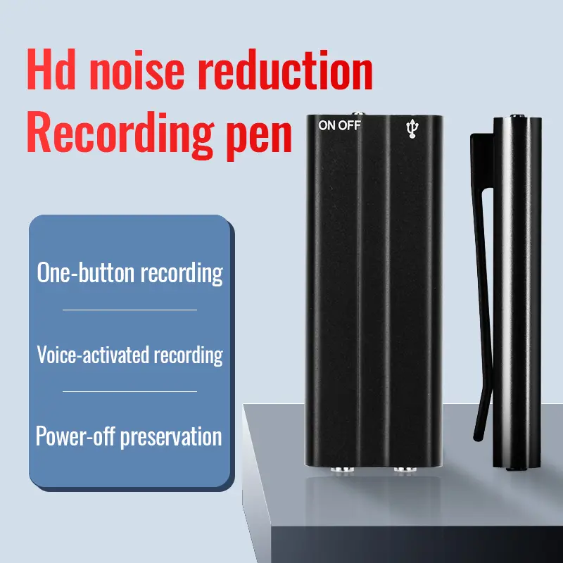 Magnetic Digital Voice Recorder + Voice Activated Recorder, Compact Audio Recorder, Audio Recording Device, Grabadora de Audio Digital Usb Wireless Portable Mini Headsets