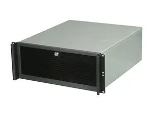iStarUSA D416-5DE1BK Aluminum / Steel 4U Rackmount Compact Stylish Trayless Case - Black Bezel 1 External 5.25" Drive Bays