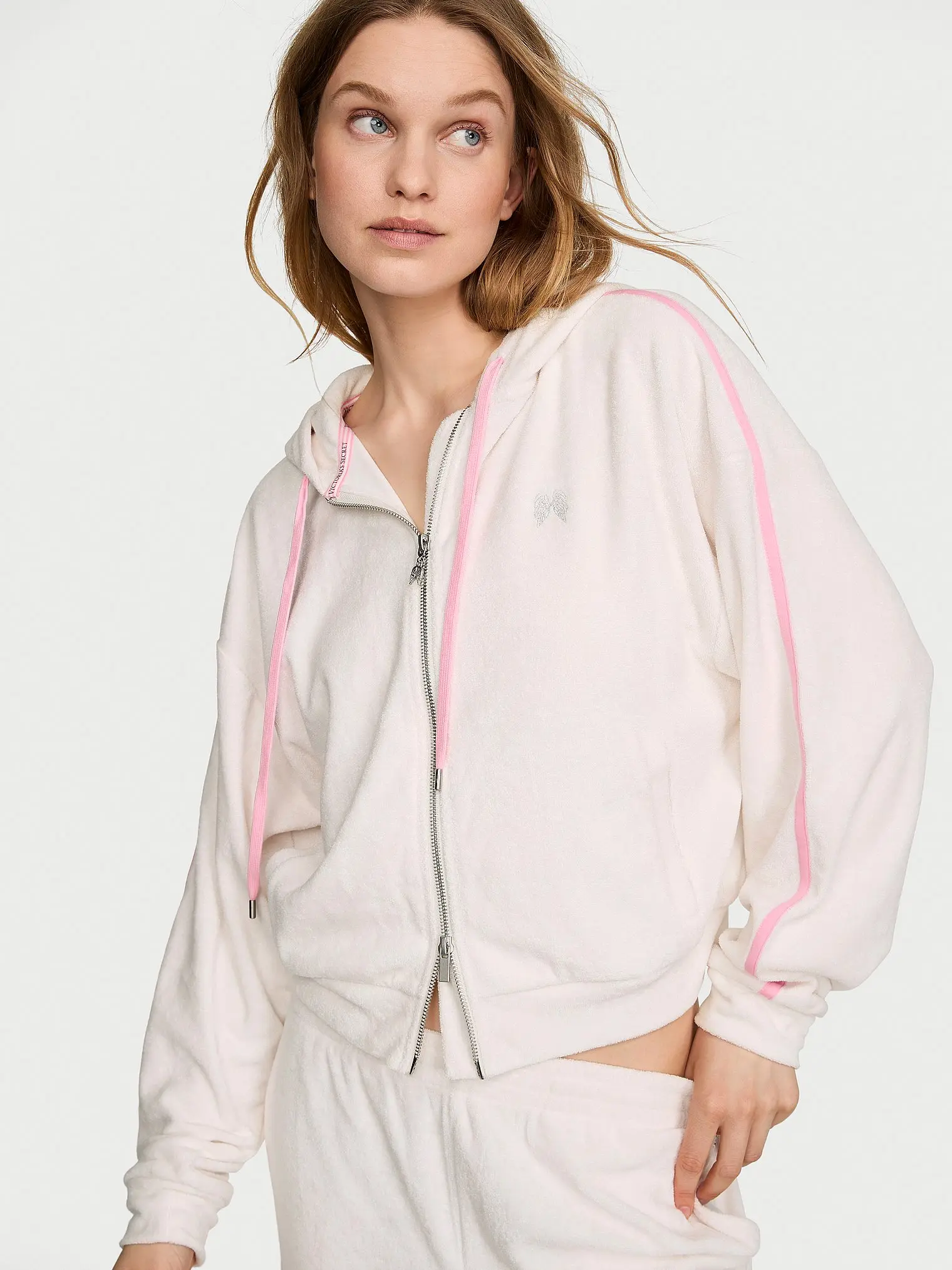 Victoria's Secret Micro Terry Full-Zip Hoodie